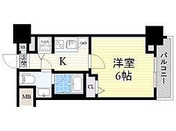 Osaka Metro御堂筋線 東三国駅 徒歩3分の賃貸マンション 8階1Kの間取り