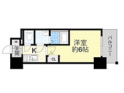 JR東海道・山陽本線 新大阪駅 徒歩11分の賃貸マンション 6階1Kの間取り