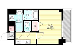 Osaka Metro御堂筋線 東三国駅 徒歩5分の賃貸マンション 6階1Kの間取り