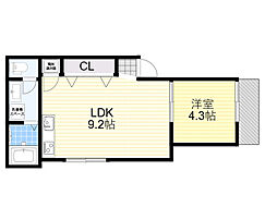 JR東海道・山陽本線 吹田駅 徒歩5分の賃貸アパート 1階1LDKの間取り