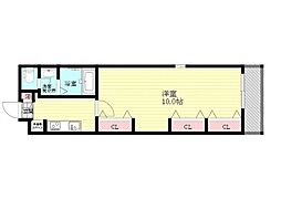 阪急千里線 下新庄駅 徒歩4分の賃貸マンション 1階1Kの間取り