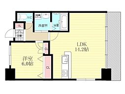 Osaka Metro御堂筋線 新大阪駅 徒歩9分の賃貸マンション 4階1LDKの間取り