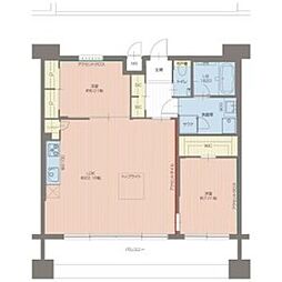 Osaka Metro御堂筋線 江坂駅 徒歩18分の賃貸マンション 8階2LDKの間取り