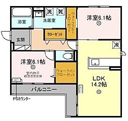 間取図画像 2LDK