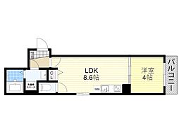 MAXIV　CITY大阪吹田 3階1LDKの間取り