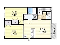 間取図画像 2LDK