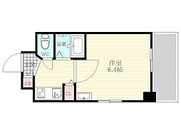 Fr.imp大阪三国 6階1Kの間取り
