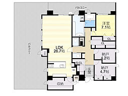 プレミアムコート千里丘 10階1SLDKの間取り