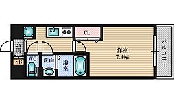 ラグゼ十三 8階1Kの間取り
