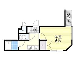 ガーデンヒルズマルヱー 1Kの間取図画像
