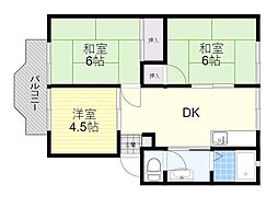 ウィンディア上の山 3DKの間取図画像