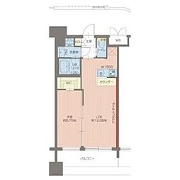 プレジオ東三国 1LDKの間取図画像