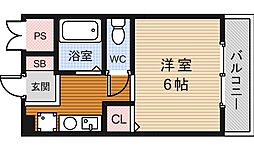 リバティハイツ 1Kの間取図画像