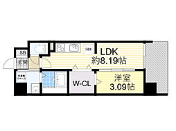 WORVE吹田江坂 1LDKの間取図画像