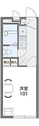 レオパレスえにし 1Kの間取図画像