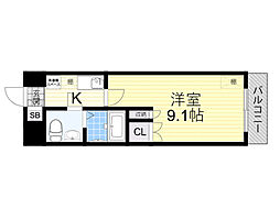 ヴィラ・フェザント 1Kの間取図画像