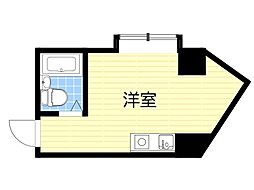 サンハウス箕面 ワンルームの間取図画像