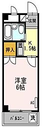 シャトー栄根2 1Kの間取図画像