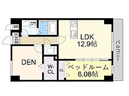 豊中市三和町1丁目マンション 1SLDKの間取図画像