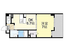 石塚ハイム 1DKの間取図画像