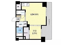 アドバンス江坂ラシュレ 1LDKの間取図画像