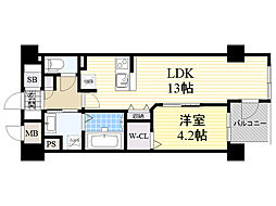グランデュール 1LDKの間取図画像