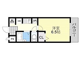 ラフレシア曽根 1Kの間取図画像