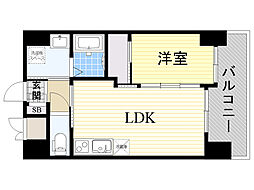 ノルデンハイム江坂2 1LDKの間取図画像