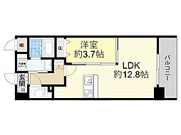 クランエシオ 1LDKの間取図画像
