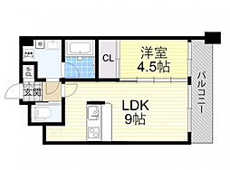 プレジオ緑地公園 1LDKの間取図画像