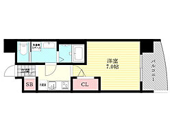 セレニテ三国プリエ 1Kの間取図画像