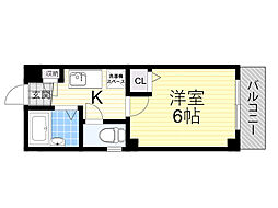 NKマンション 1Kの間取図画像