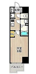 フェニックス新大阪 1Kの間取図画像