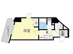 リッジ江坂 1Kの間取図画像