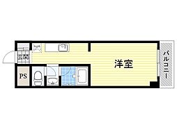 ラピス ワンルームの間取図画像