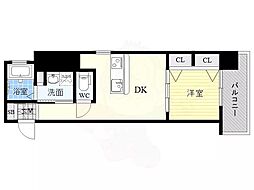 ファーストフィオーレ江坂江の木町パークサイド 1DKの間取図画像