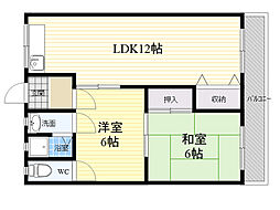 池田マンション 2LDKの間取図画像
