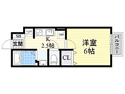 コートビレッジ 1Kの間取図画像