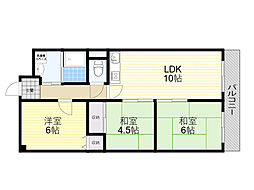 レクシア北条 3LDKの間取図画像
