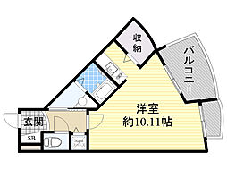 フォレステージュ江坂垂水町 ワンルームの間取図画像