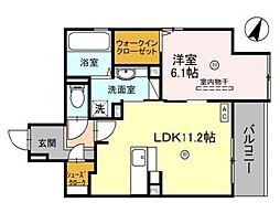 ユニヴェール千里中央 1LDKの間取図画像