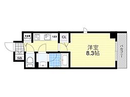 MDI.JEsakaCourt 1Kの間取図画像