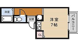 プリマヴェーラ箕面 ワンルームの間取図画像