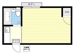 宮山ハイツ ワンルームの間取図画像