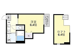 スクリーア箕輪 1Kの間取図画像