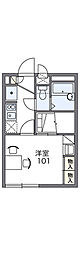 レオパレスIMAGO3 1Kの間取図画像