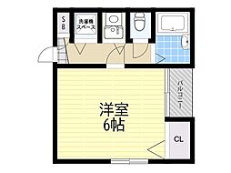 プライムハウス豊南 1Kの間取図画像