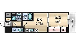 フィールドライト新大阪 1DKの間取図画像