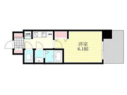 プレサン神崎川FINEBLESS 1Kの間取図画像