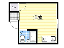 ベルベデーレ十八条 ワンルームの間取図画像
